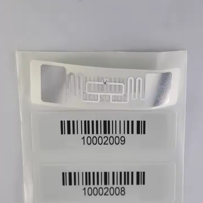 प्रिंट करने योग्य बारकोड स्टिकर Uhf RFID रिटेल लेबल सुपरमार्केट ईएएस सिस्टम इन्वेंट्री प्रबंधन के लिए सॉफ्ट टैग